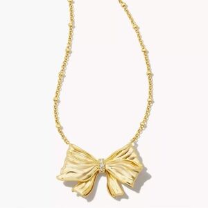 Kendra Scott/LoveShack Fancy Elegant Gold Bow Necklace